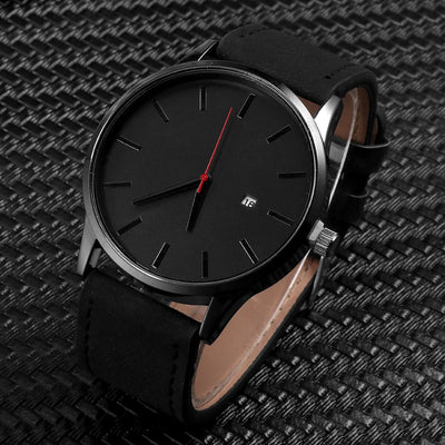 Men's Watches Fashion Leather Quartz Watch