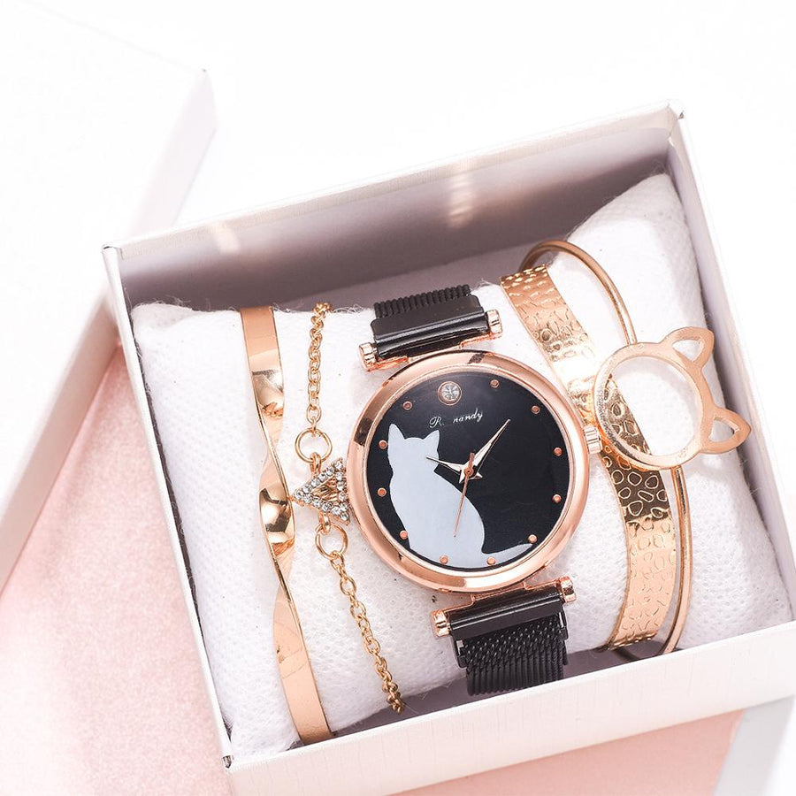 Cat Dial Bracelet Magnetic Watches