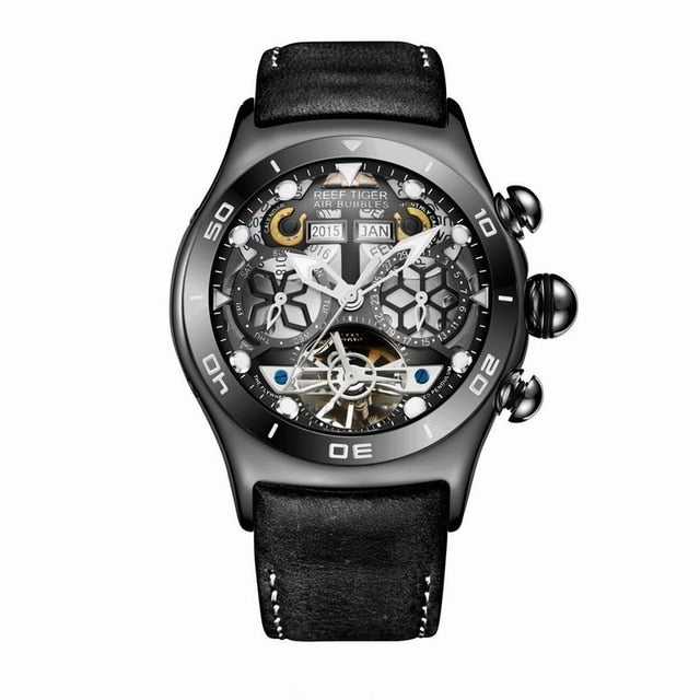 Mens Sport Watches Skeleton Dial Watch