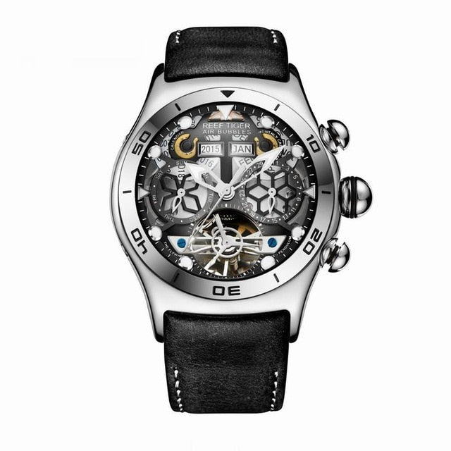 Mens Sport Watches Skeleton Dial Watch
