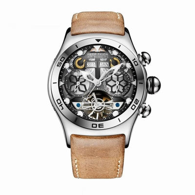 Mens Sport Watches Skeleton Dial Watch